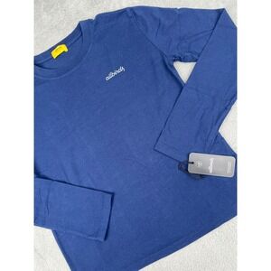Allbirds 100% Organic Cotton Allgood Cotton Long Sleeve Logo Tee Deep Navy S‎